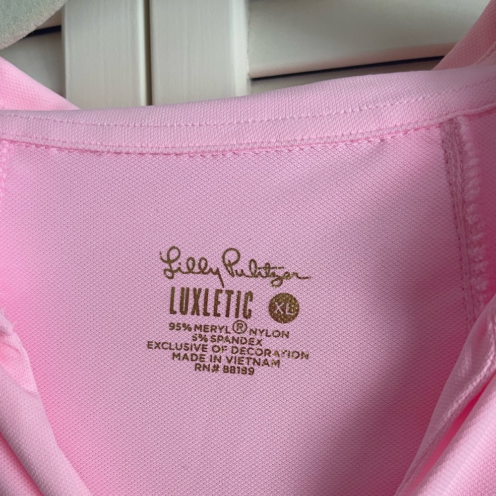 Lilly Pulitzer Pink Sleeveless Top with Ruffle Detail - Picture 3 of 3